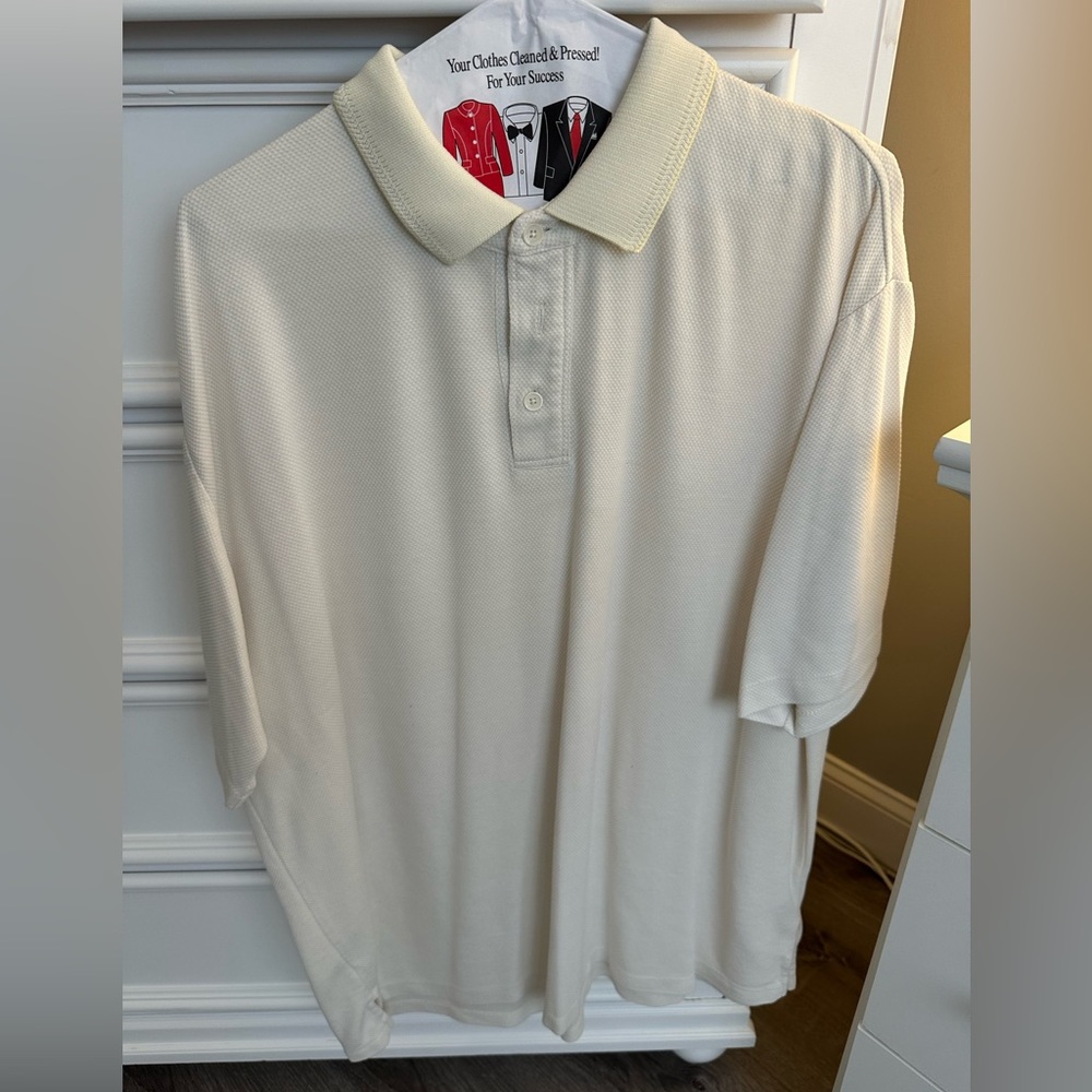 Jamaica Jaxx Polo Shirt Men's XL 1X Beige Short Sleeve Golf
